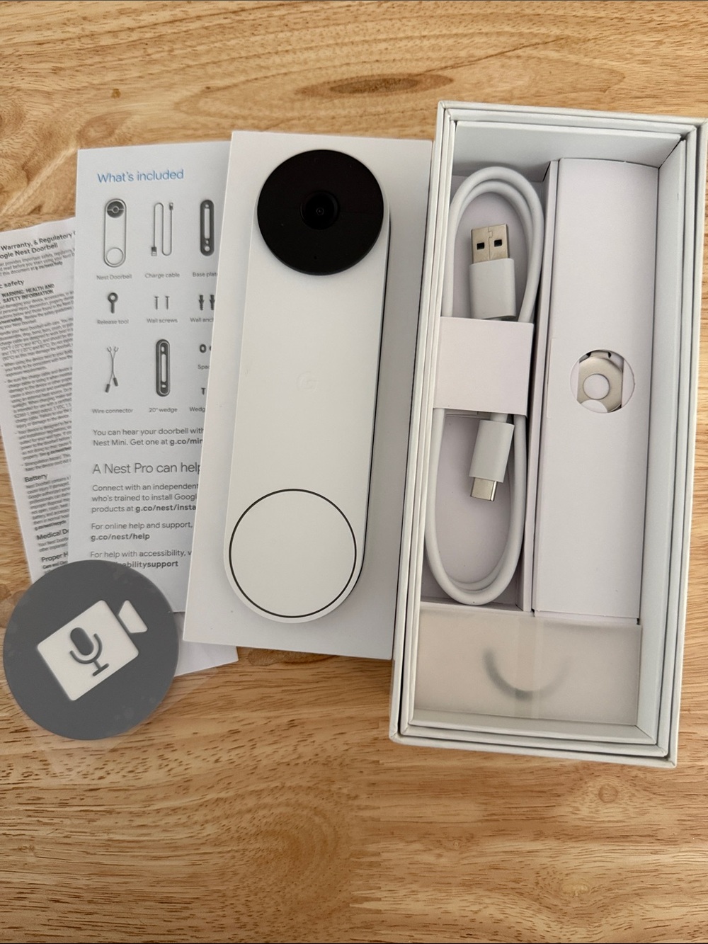 google Nest Doorbell - White with Black Camera Face - Picture 6 of 6